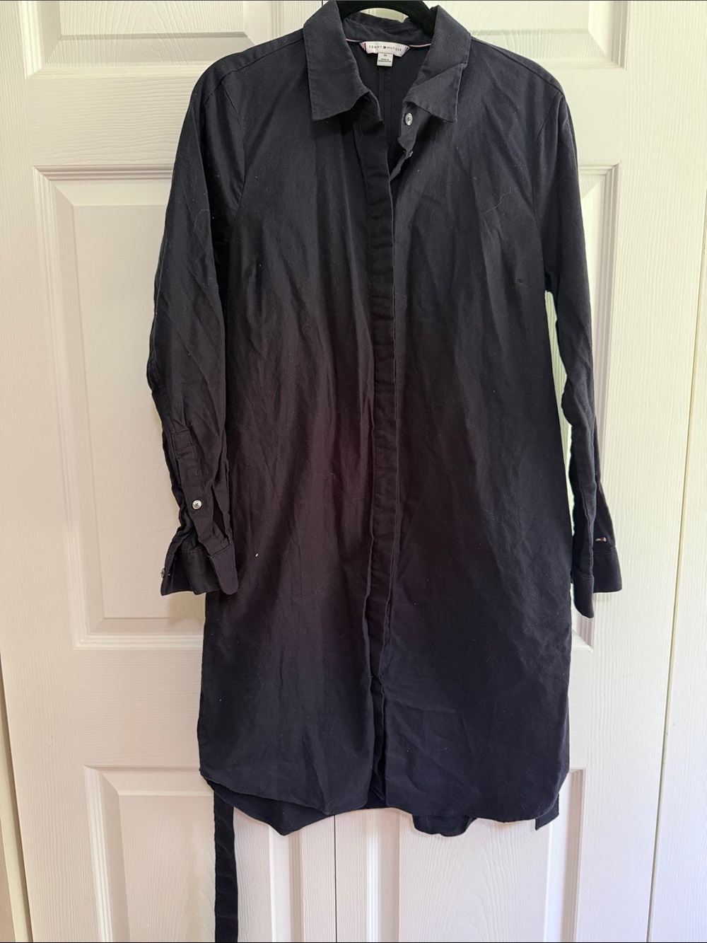 Tommy Hilfiger Black Midi Shirt Dress